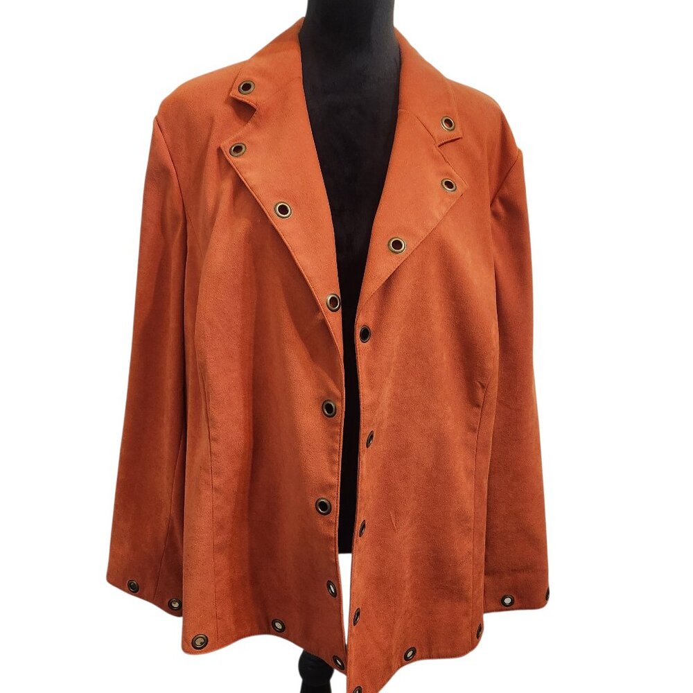 Multiples Fully Lined Orange Blazer Size 2X